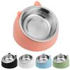 Durable Fixed Stainless Steel Pet Dog Cat Water Food Dish Protect The Cervical Spine Feeding Bowl