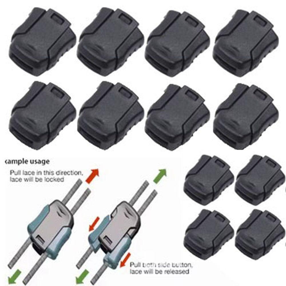 2pcs Black Cord Lock Bean Sportswear Accessories Elastic Rope Buckle Plastic Stopper Outdoor Tool