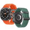 Спортивный ремешок из морского силикона для Samsung Galaxy Watch Ultra 47 мм, регулируемый дышащий мягкий водонепроницаемый ремешок для Galaxy Watch 7 Ultra(1 шт. полоса)