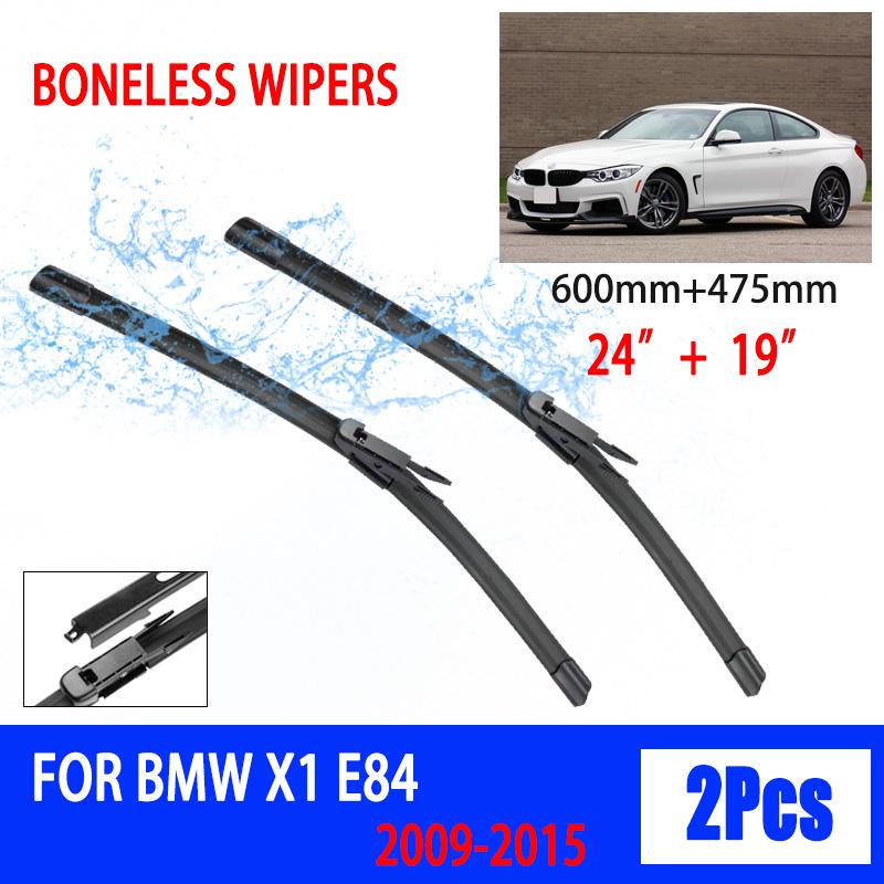 Для BMW X1 E84 2009-2015 автомобильный дворник ласточкин хвост мягкий резиновый дворник лобовое стекло ветровое стекло HD тихий автомобильный дворник 24"+19"