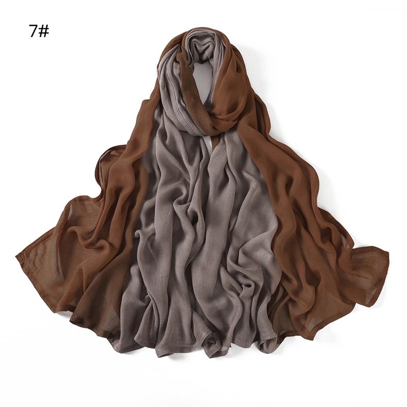 Роскошный Дизайн Модный Женский Классический Хлопковый Шарф Градиентной Расцветки Леди Мягкий Платок Однотонная Шаль Платок Платок Мусульманский Шарф