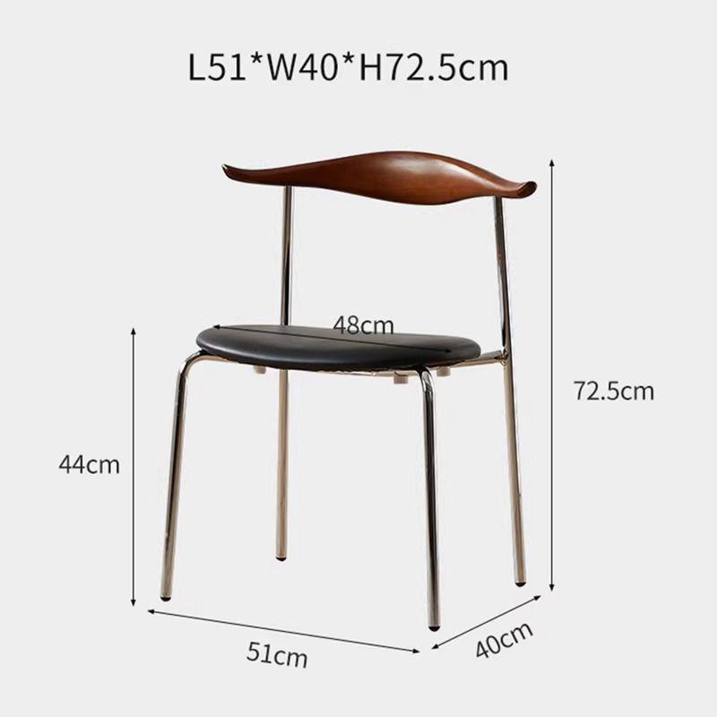 Минималистичный обеденный стул из массива дерева в стиле середины века с спинкой
