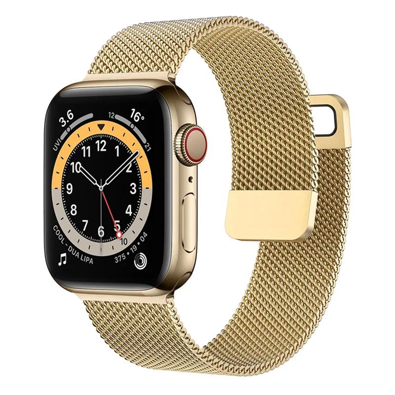 Миланская петля для Apple Watch Band 44 мм, 40 мм, 45 мм, 41 мм, 38 мм, 42 мм, 49 мм, 45 мм, браслет-ремень iWatch Series 9, 8, 7, 6 SE 5 Ultra 2, ремешок