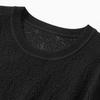 Cotton silk round neck short sleeved spring/summer bubble sleeve knitted versatile crochet commuting knit sweater exquisite and elegant style