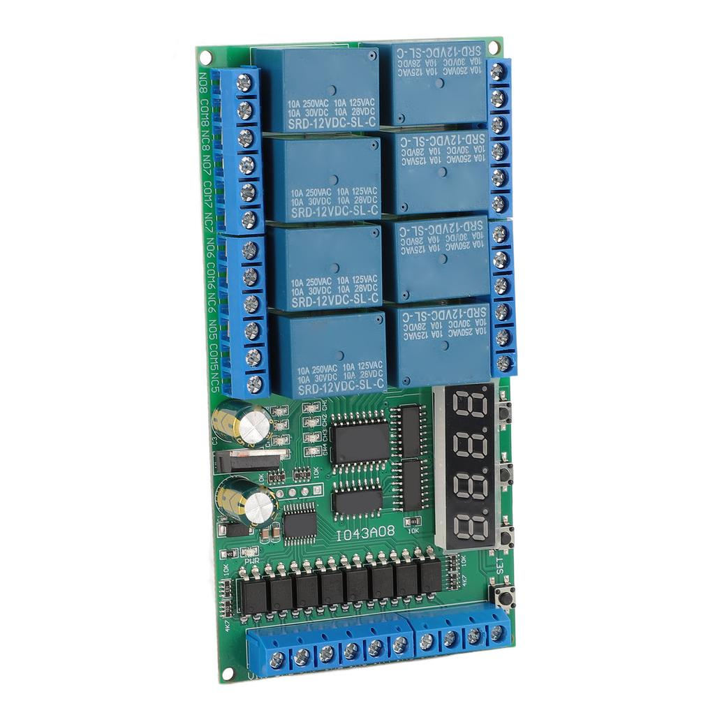 Timer Delay Relay Module IO43A08 8 Channel Multifunction Loop Interlock Self Locking Momentary Bista