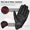 Men Women Leather Motorcycle Gloves Breathable Perforated Riding Touchscreen Compatible Anti-Slip