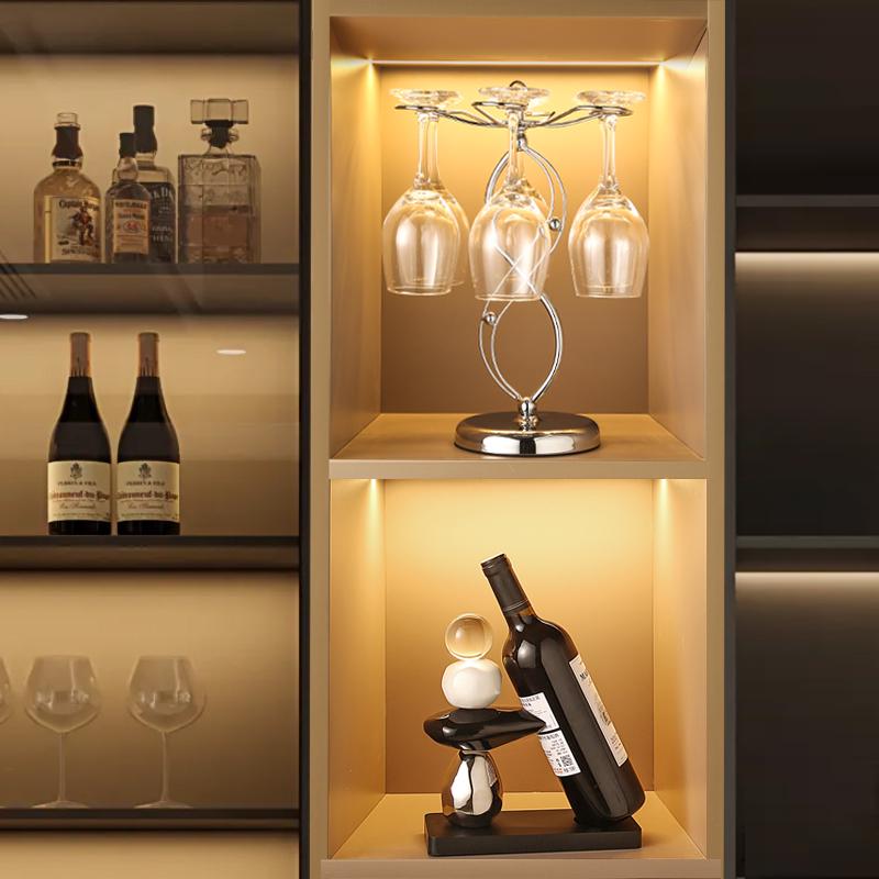 Elegant Stone Entryway Sideboard & Wine Rack Cabinet