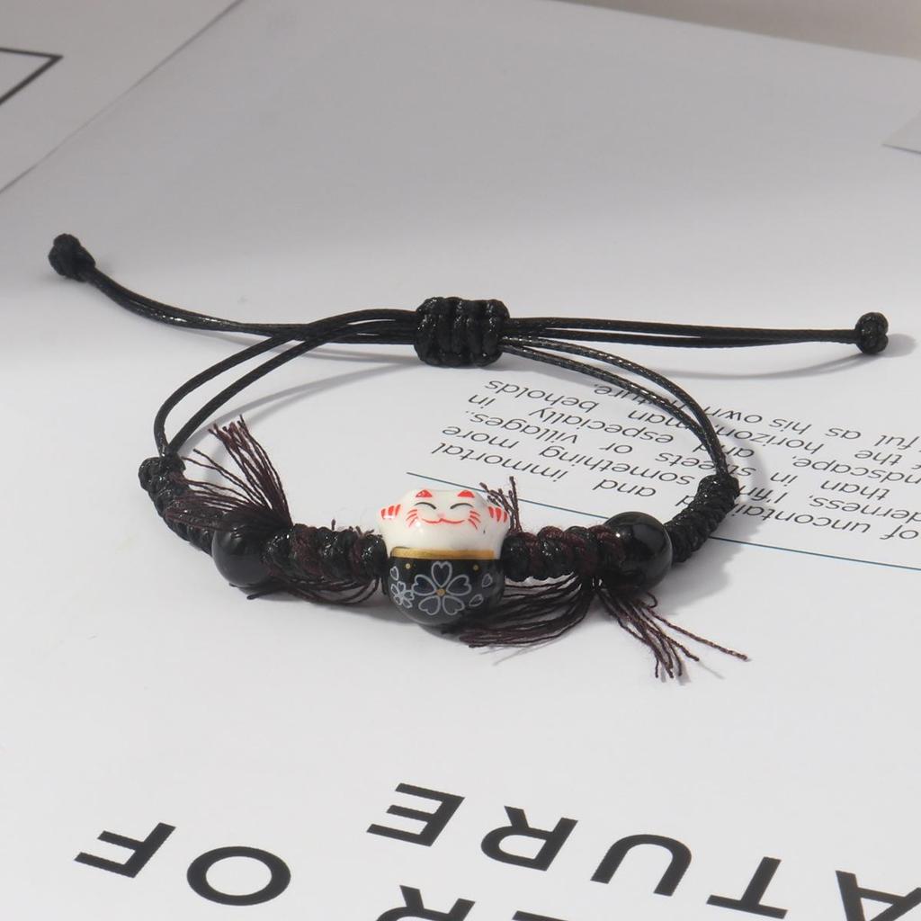 Плетеный браслет Lucky Cat Candy Color для женщин