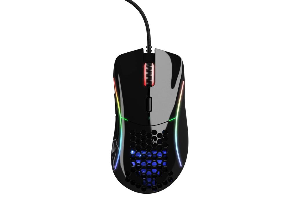Glorious Gaming Mouse Model D Mouse Glossy Black Lightweight Honeycomb Design Right-handed GD-GBLACK []