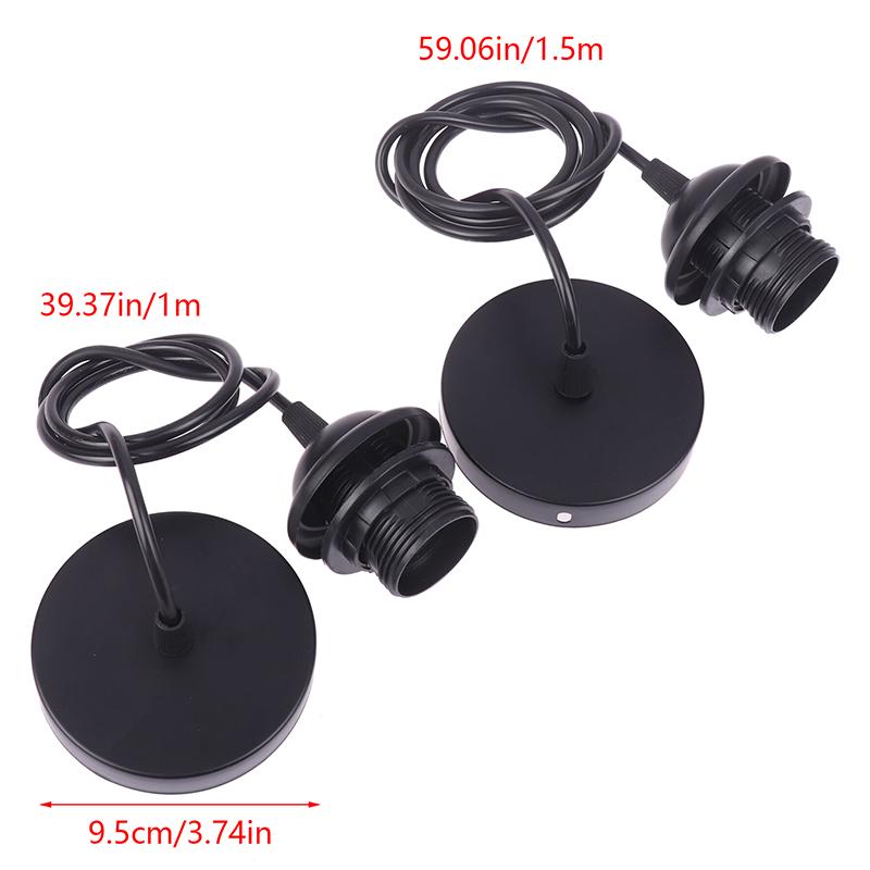 Retro E27 Hanging Lamp Holder With 1M/1.5M Hanging Wire Ceiling Lamp Holder Socket Lamp Base For Hanging Pendant Lights