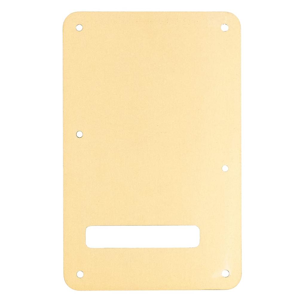 Musiclily Pro 6-Hole Aluminum ST Back Plate for Fender American/Mexico Stratocaster-Style Electric Guitars, Gold Anodized