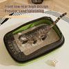 Open Top Cat Litter Box with High Side Anti-Splashing Kitten Litter Pan Semi-Enclosed Cat Toilet with Litter Sifting Scoop