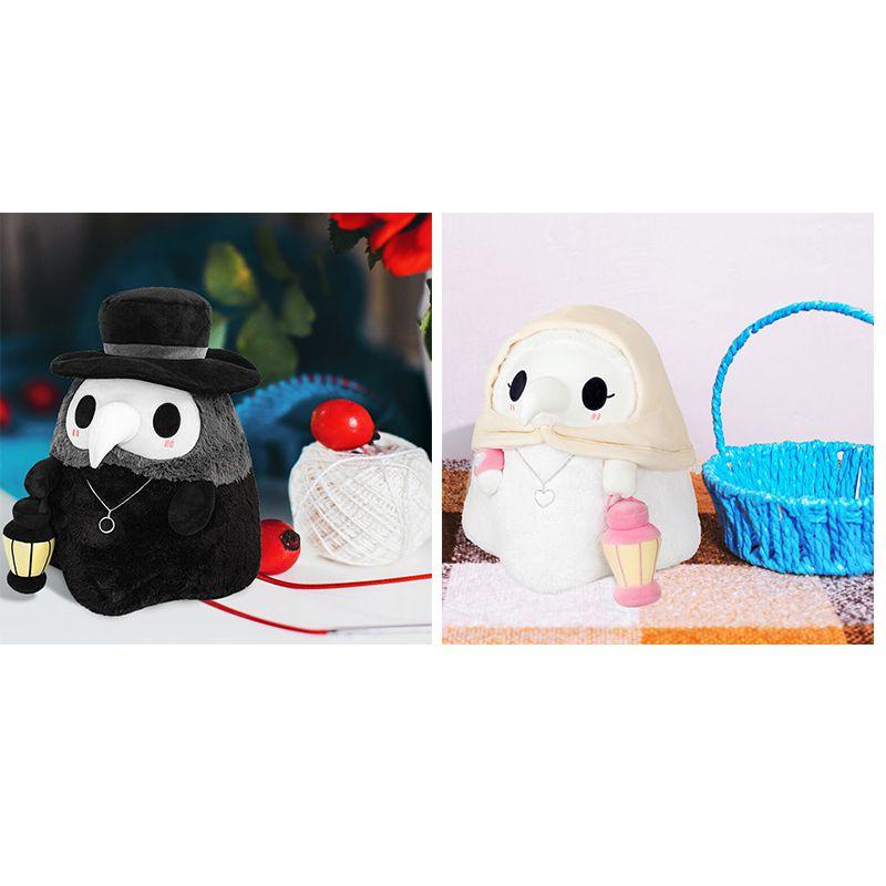 Светящаяся плюшевая игрушка в виде пары Чумного доктора и медсестры, милый и уникальный подарок