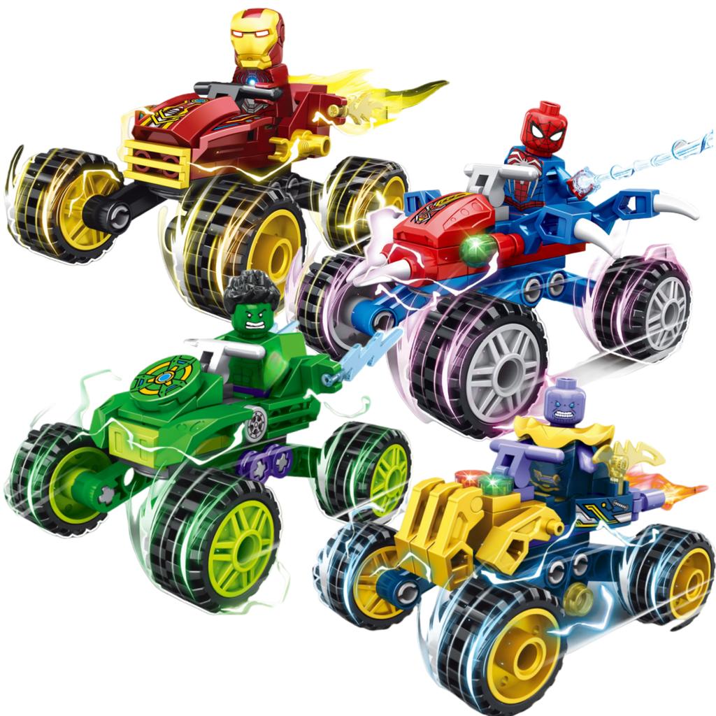 Blind Box Mini Building Blocks 9006 Figures Big Goblin Spiderman Iron Man Venom Captain Hawk Deadpool Armor Christmas Gifts Toy