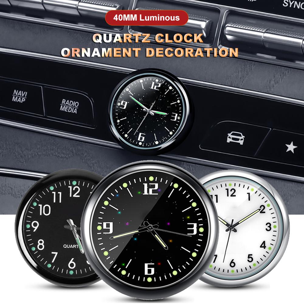 Универсальные автомобильные светящиеся цифровые наручные часы с бриллиантами кварцевые часы аксессуары встроенная кнопка батарея автомобильный воздуховод кварцевые часы