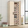 VidaXL Shoe Cabinet Cream 60x30x166 Cm Fabric 337260