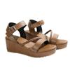 Romana Summer Woven Platform Sandals For Women With Pu Material And Buckle Strap