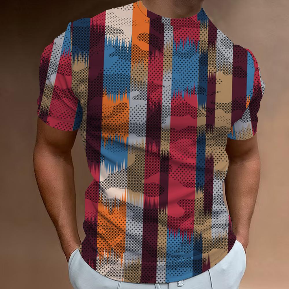 Цветная мужская футболка с круглым вырезом и принтом граффити, летняя повседневная мужская футболка для улицы, мужские топы с короткими рукавами, футболки