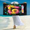 1PC Custom Name Colorful Numbers Beach Towel Highly Absorbent And Sand-Resistant Towel for Swimming, Pool, Yoga, And Travel Lightweight
