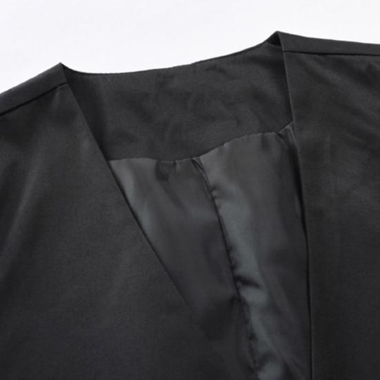 Мужской жилет с V-образным вырезом без рукавов однобортный пиджак однотонный дизайн карманов