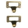 10 PCS Cabinet Drawer Label Pulls Antique Style Brass Tag File Name Card Holder Frame for Jewelry Box Gift Box Cupboard Pulls