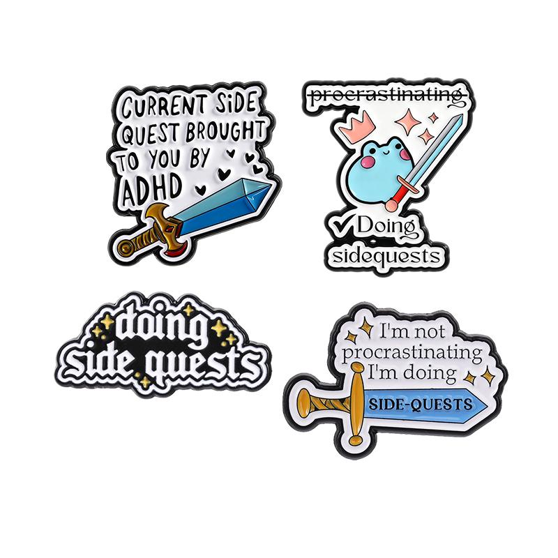 Xiaomi 3-7pcs/set Spanish Sticky Notes Motivational Text Enamel Pin Humor Office Satirical Quotes You Are Allowed To Say NO Brooch Pins