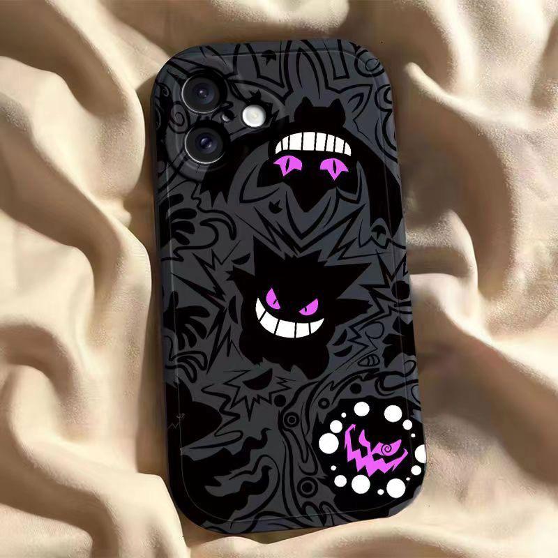 Ghost Gengar for Apple 16 Mobile Phone Case for IPhone15ProMax New 13 Protective Case 14pm Lens All-inclusive 11