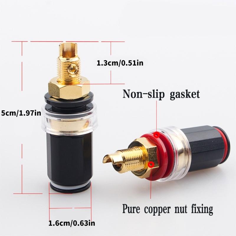 Золотое покрытие Женская wiring короткий клеммник banana-розетки Horn-штекеры для Hi-Fi аудио энтузиастов звукорежиссера