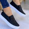 Ladies Shoes 2024 Hot Sale Slip-on Women's Vulcanize Shoes Fashion Sequins High Quality Plus Size Solid  Classic Casual Shoes