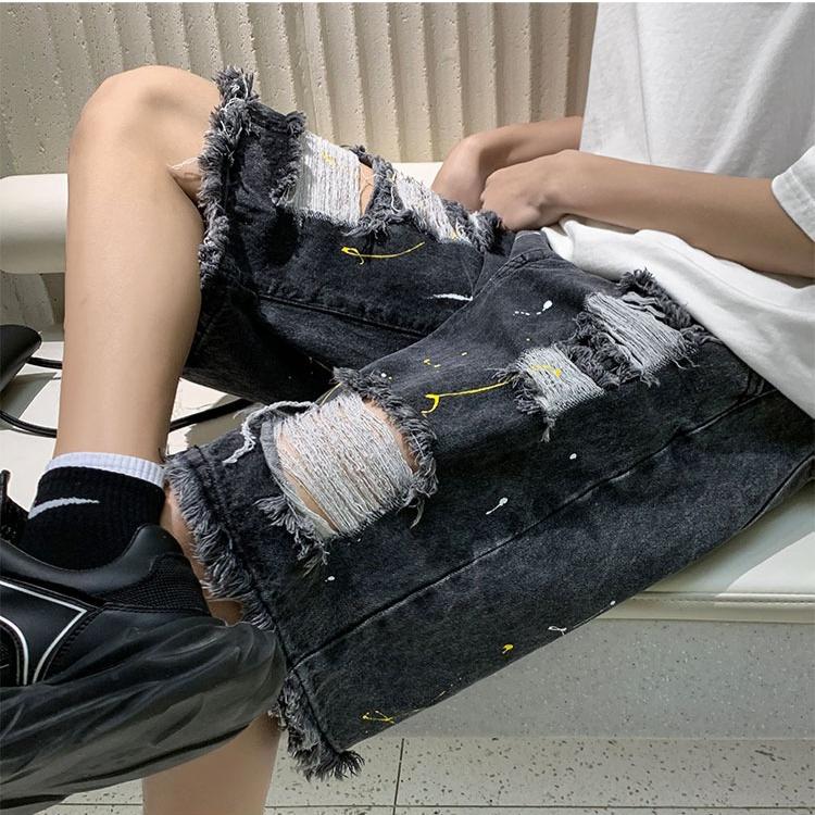 Потертые рваные джинсовые шорты мужские летние Tide Brand American Ruffian Handsome Casual Pants