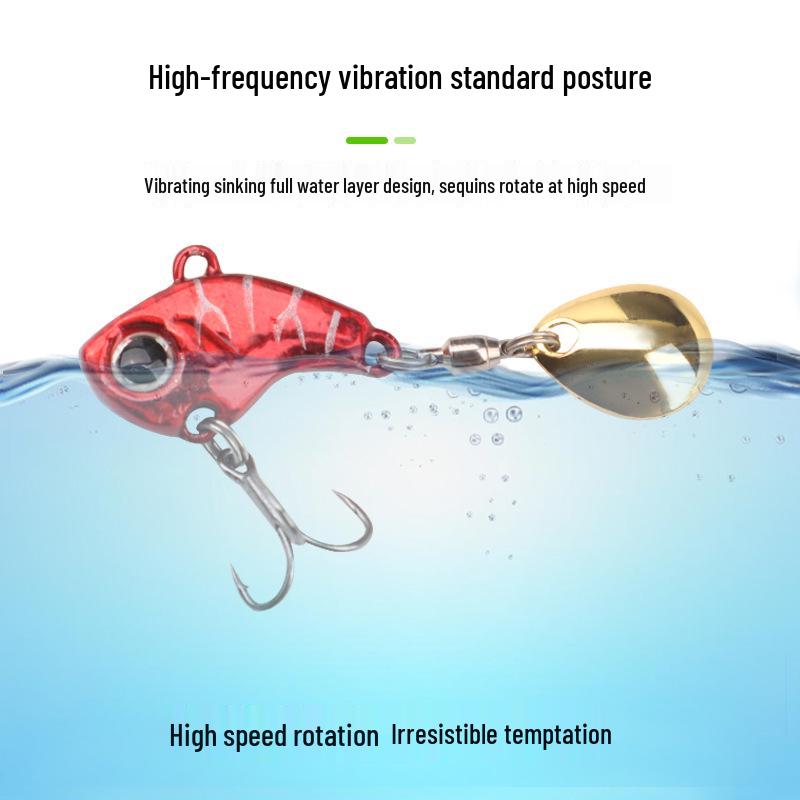 Быстро вращающаяся металлическая блесна-циклон VIB для морской и пресноводной рыбалки