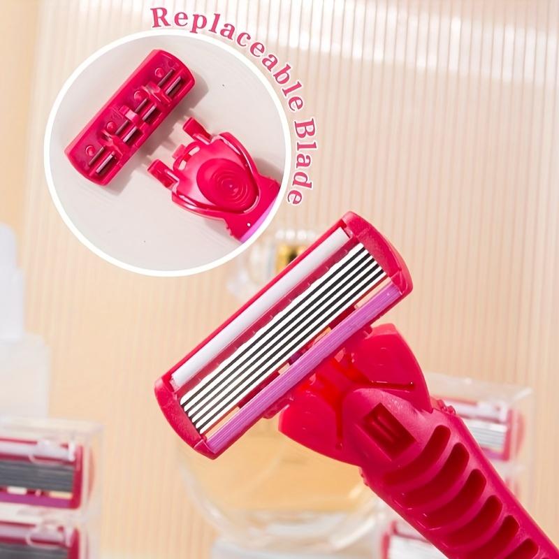 1 Set Manual Women's Body Bikini Hair Removal Safety Razor 6-layer Stainless Steel Shaver Body Hair Trimming