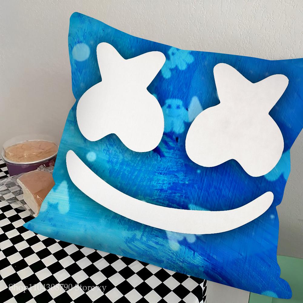 Наволочка для подушки DJ M-Marshmello Квадратная подушка Спальня Диван Подушка для отдыха и комфорта Автомобиль Гостиная Домашний декор