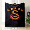Galatasaray Logo with Stars Patterned flannel blanket perfect for the bedroom living room, sofa, or a little nap