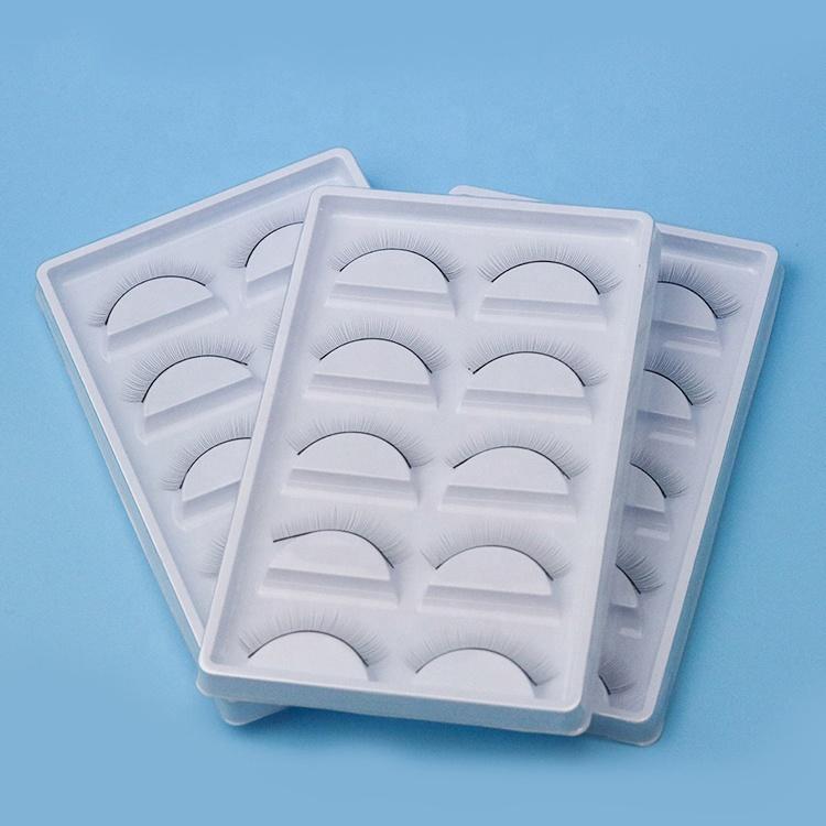 Synthetic Hair Base Glue Practice Lash Strips 5 Pairs Training Lashes Eyelash Natural Black Straight Tapered Fuller Effect Easy