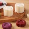 Detachable Dough Press Sunflower Pattern Round Mooncake Mold, Hand Double Ended Plastic Pastry Personalized Cookie Stamp Tool, Easy Clean Embosser for