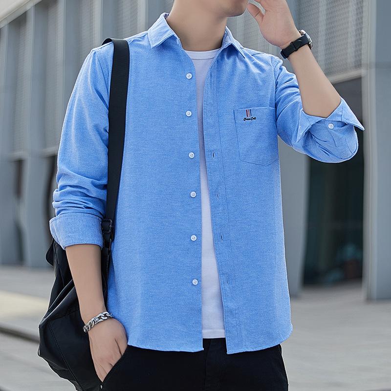 Spring and Autumn Long Sleeve Shirt Men's Slim Fit Spring and Autumn Winter Men's Clothing