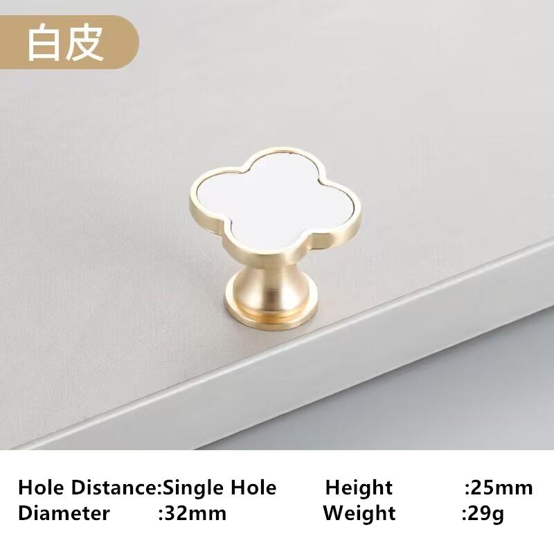 Handles Drawer Cabinet Furniture Kitchen Handles for Cabinet Knob Door Drawer Furniture Kitchen Knob Four-Leaf Clover Diamond