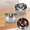 Stainless Chocolate Melting Pot Melting Bowl with Silicone Handle Baking Tool