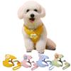 CLOGRATIA Chihuahua Puppy Harness and Leash for Small Toy Easy To Put On and Take Stylish Collar for Walks Harness, Dogs, Poodles, Off, (Yellow,