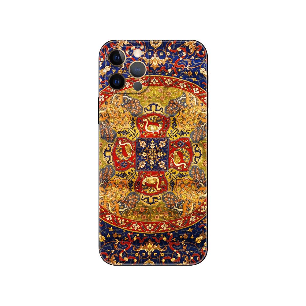 Черный чехол из ТПУ для iPhone 5 5s se 2020 6 6s 7 8 plus x 10 XR XS 11 12 mini pro MAX задняя крышка персидский ковер цветочный узор