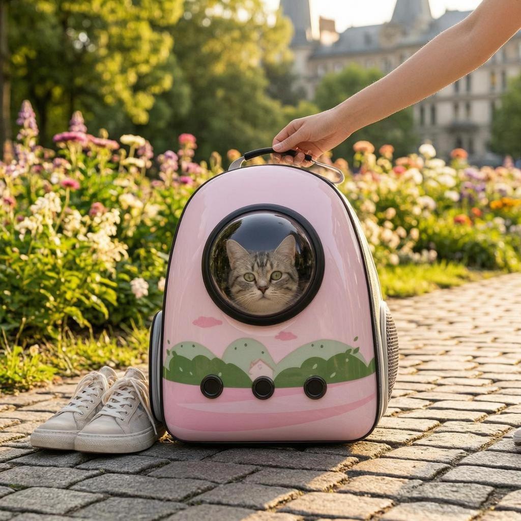 Bubble Window Pet Carrier Oxford Cloth Astronaut Backpack Hardshell