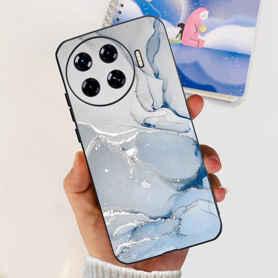 Чехол для телефона Tecno Spark 20 Pro Plus Spark 20 Pro+ KJ7 Модный Крутой Узор Черный Силикон Мягкая Задняя Крышка Чехлы