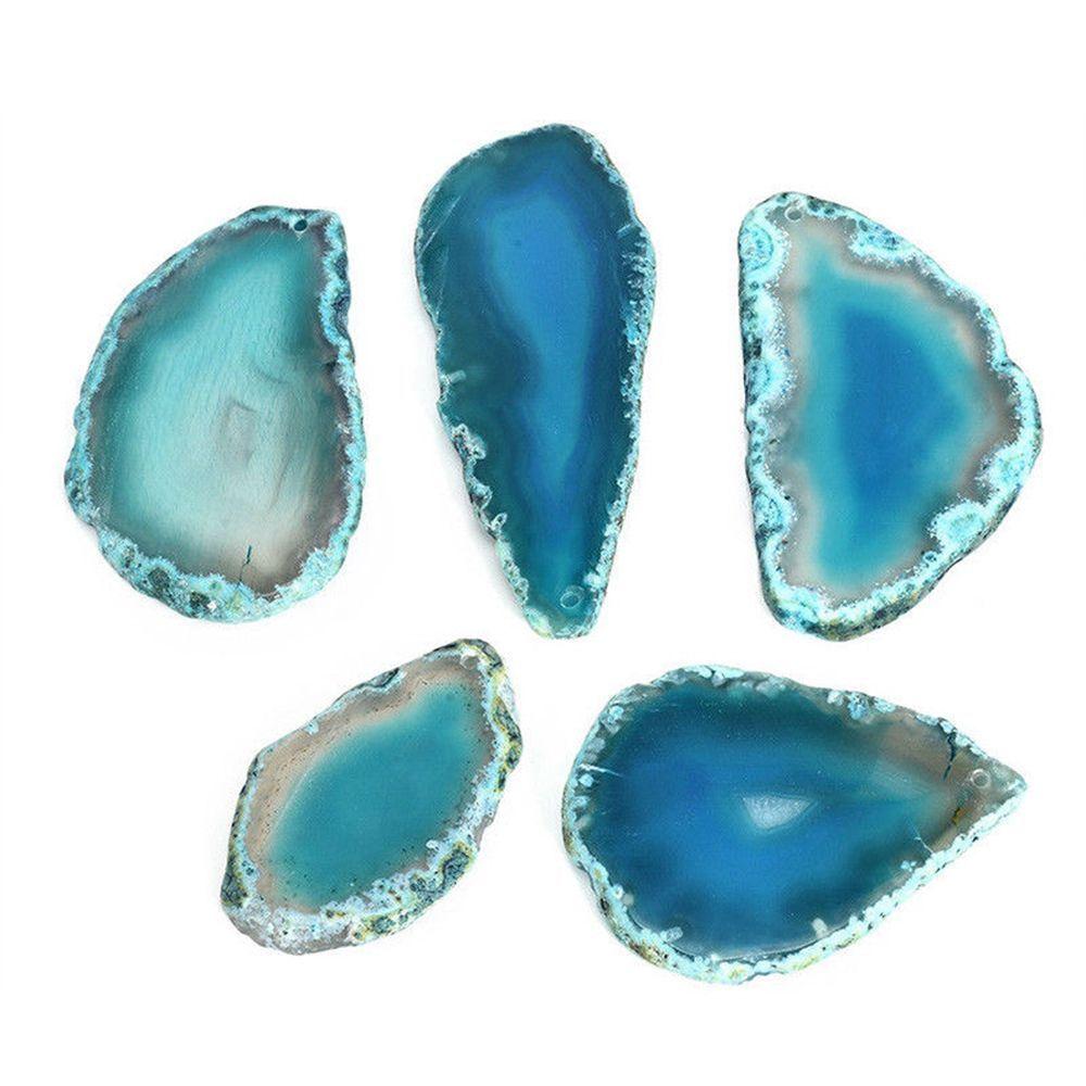 Agate Geode Slice Stone Brazil Healing Jewelry Accessories Home Decoration DIY Quartz Pendant