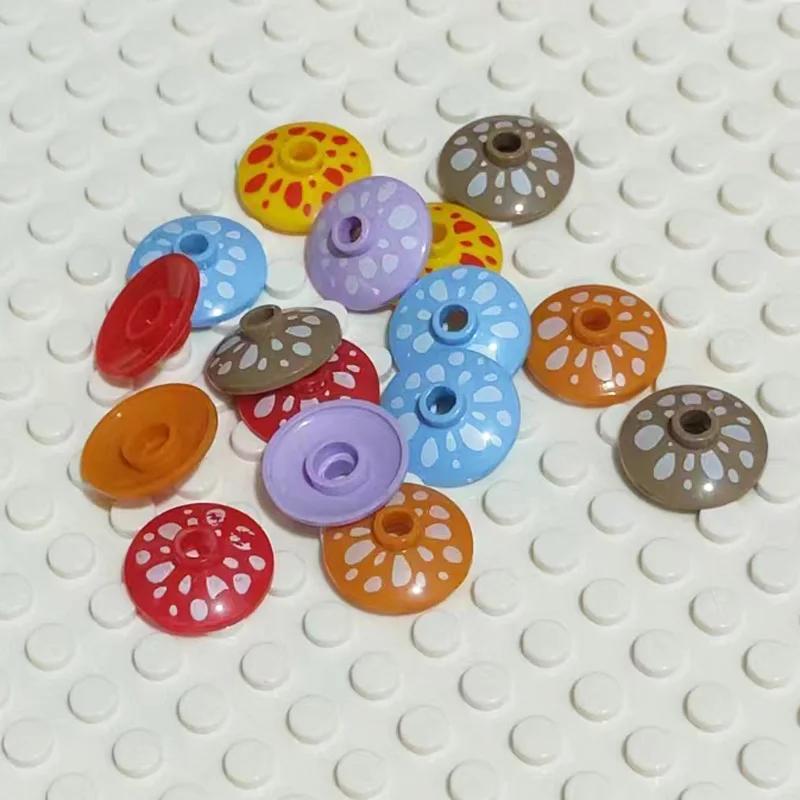 30 шт. Цветные Грибы Маленькие Строительные Блоки Цветочный Стебель Растение Пейзаж Ферма Украшение Совместимо с LEGO Сад 12992 4740