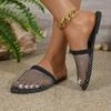 Fashion New 2024 Summer Women Slippers Sexy Mesh Mules Indoor Home Slides Female Flats Outdoor Clogs Beach Sandals Flip Flops Size 43