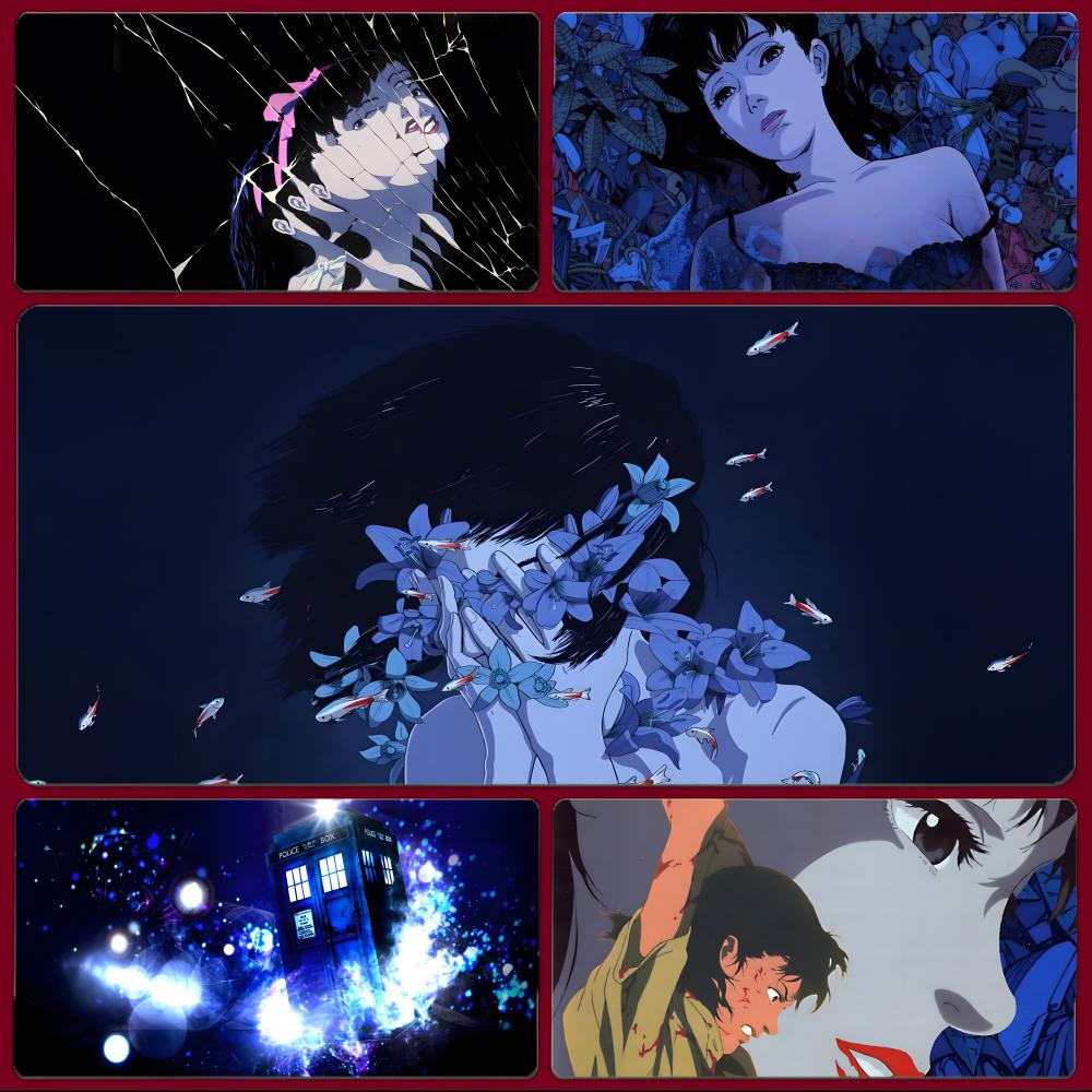 Dark Psychological Anime Pperfect Blue Mouse Pad Large Gaming Mousepad With Stitched Edges Thickened Desk Mat Pc