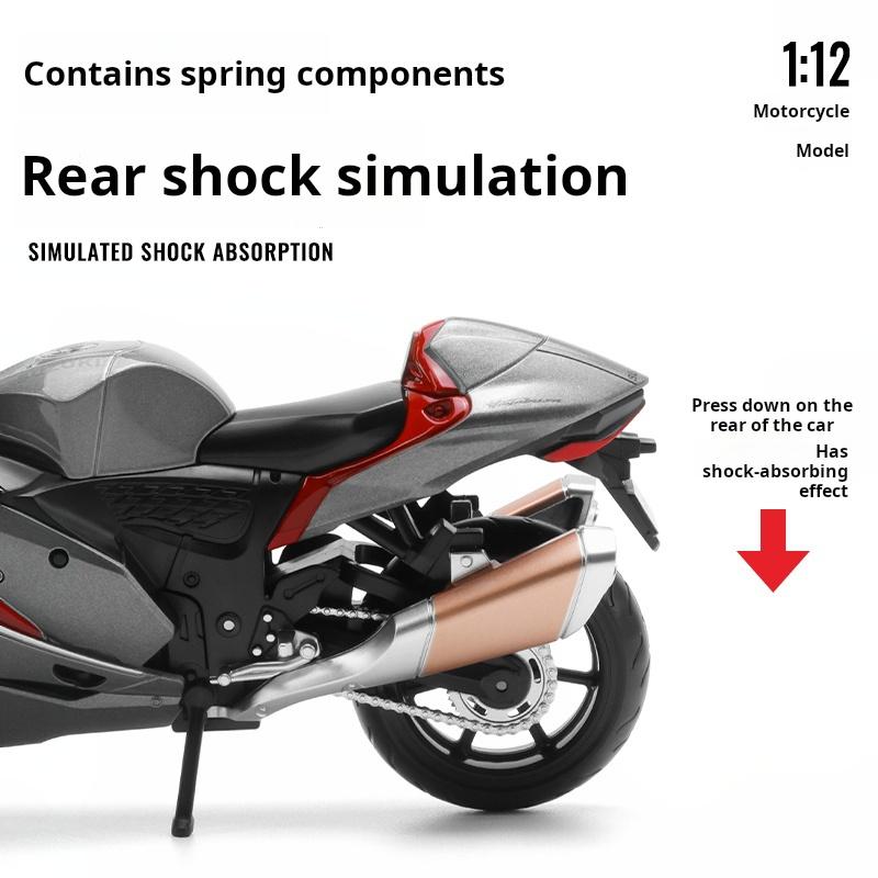 1:12 Официально лицензированных упакованных моделей-игрушек мотоцикла Suzuki Hayabusa Super Sport, симуляция, сплав, коллекционная декорация
