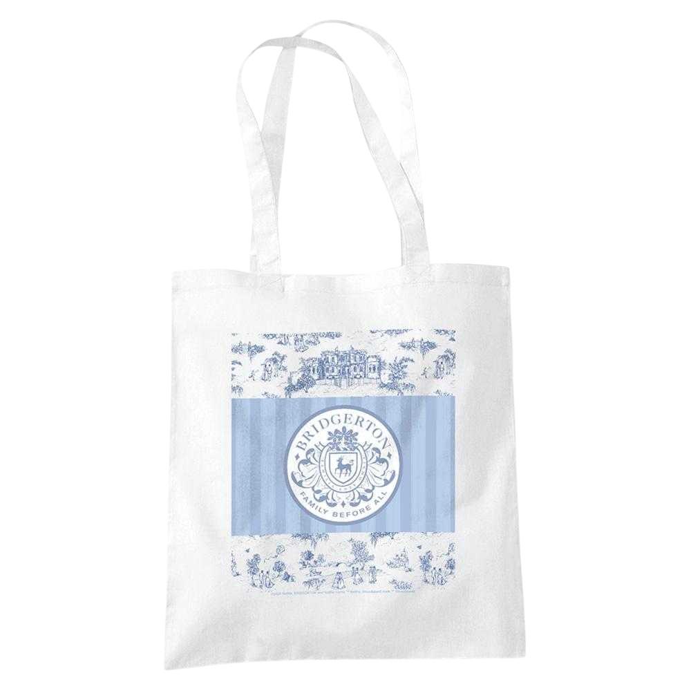 Bridgerton Around The Ton Toile Reusable Tote Bag