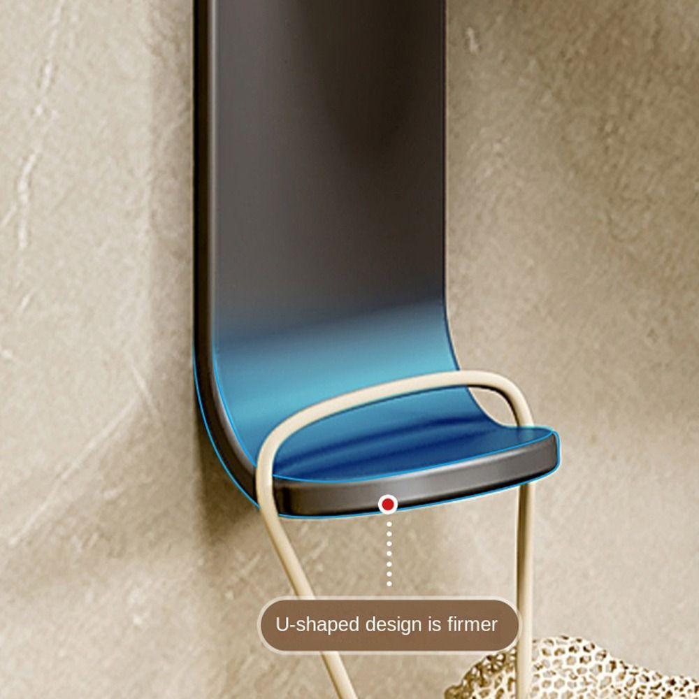 Wall Mount Rotating Towel Rack Hanger Holder Towel Bar Useful Bathroom Shelf